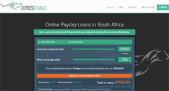 Desktop Screenshot of expressfinance.co.za